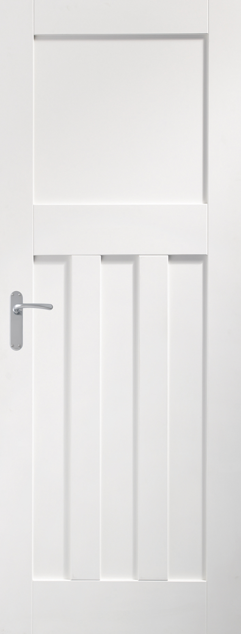 White primed designer internal doors