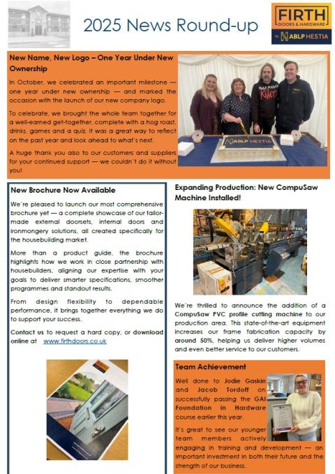 2025 december newsletter ablp hestia firth doors