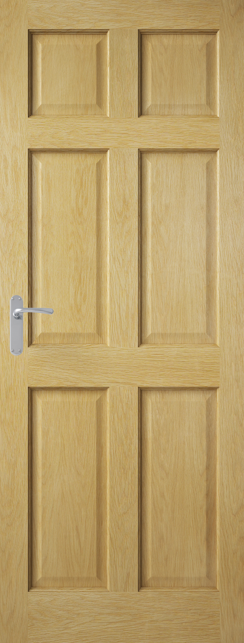 6 Panel Oak Veneer Engineered Door hardwood internal