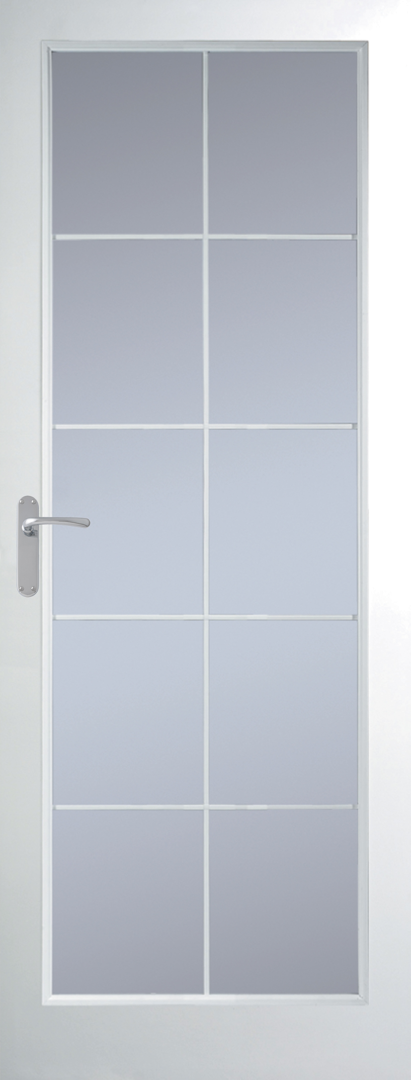 Manhattan 10 light Glazed White Bars internal door