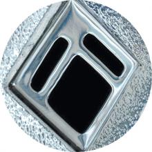 Westminster black tile diamond frosted glass