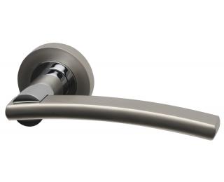 Opal Dual Finish Lever on Round Rose handle