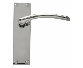 Roma Lever on Backplate long latch handle