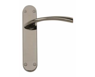 Scimitar Lever on Backplate handle latch