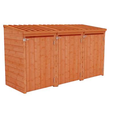 Triple Wheelie Bin Store