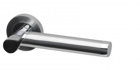 Enterprise Dual Finish Lever on Round Rose handle