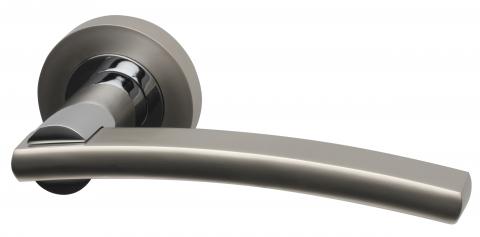 Opal Dual Finish Lever on Round Rose handle