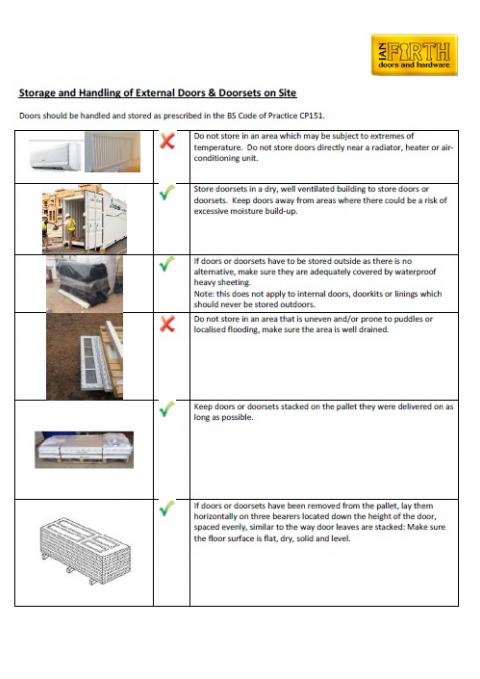 Ian Firth external doors storage site handling