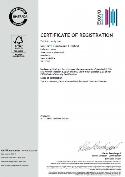 ian firth CoC licence