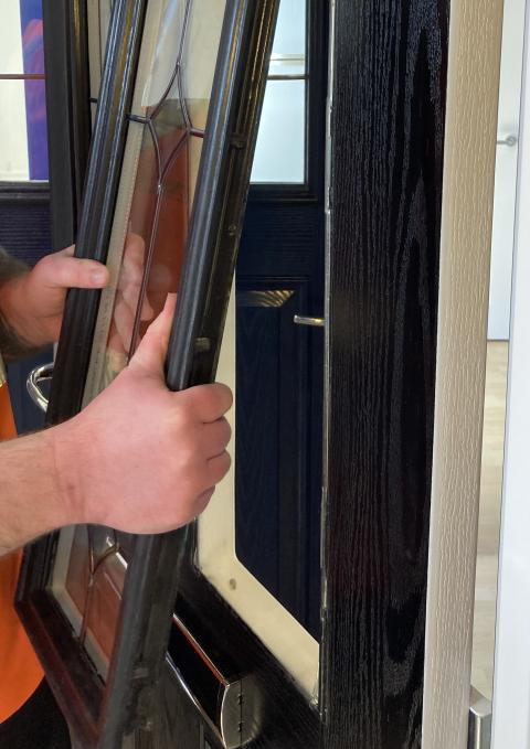 change glass unit in composite door GRP ian firth cassette