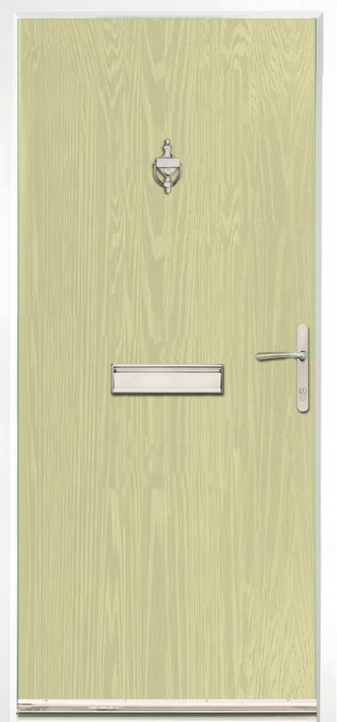 flush plain grained grp door