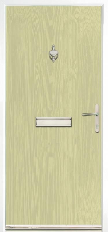 flush plain grained grp door