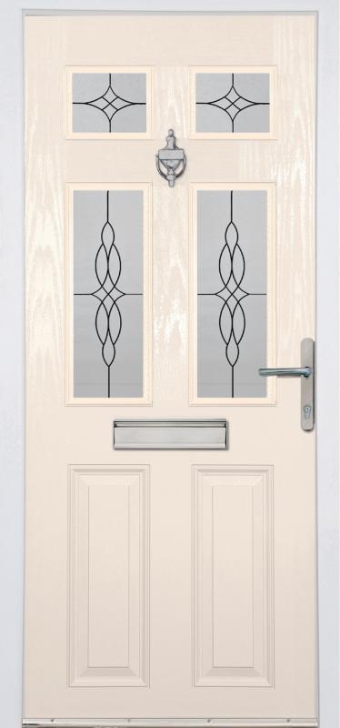 Balaton 6 panel glazed grp door