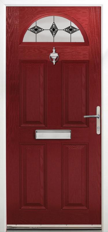 clearwater carolina half-moon 5 panel grp glazed door