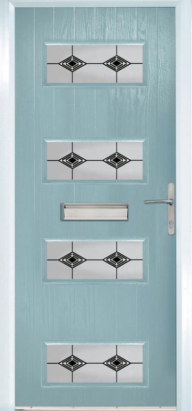 cottage grassmere 4 pane glazed grp door