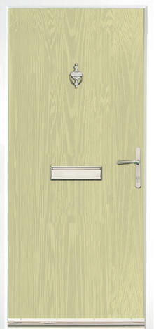 flush plain grained grp door