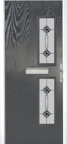 Flush Ryan glazed grp door 2 panes