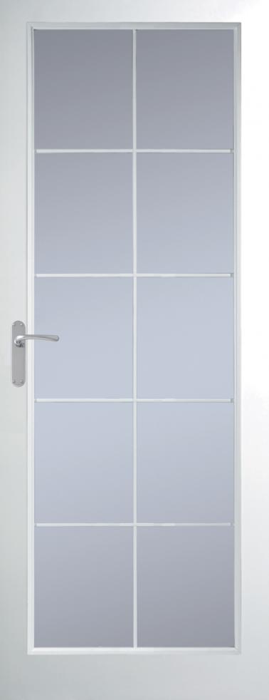 Manhattan 10 light Glazed White Bars internal door